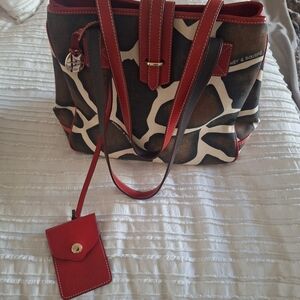 Dooney and burke Giraffe print tote